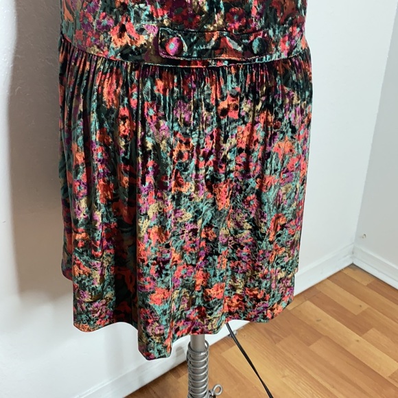 Grunge 90s velvet vintage retro floral fall boho - Picture 7 of 9